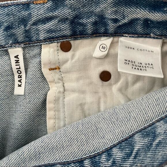 Grlfrnd Karolina Jeans Womens 30 x  High Rise Grunge 90s Boho Distressed NWT - Picture 3 of 7